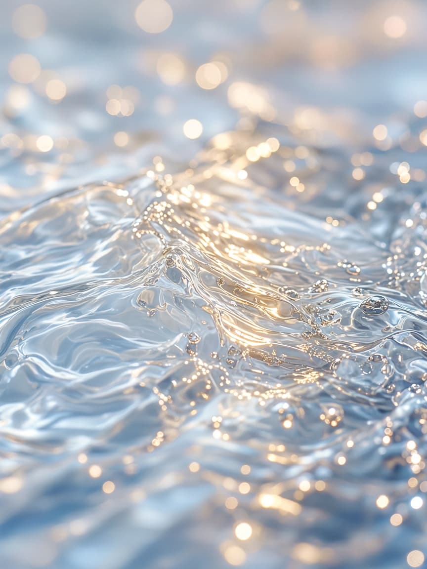 Clear water in soft light